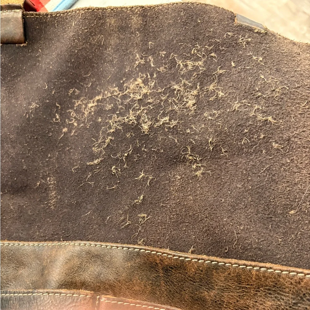 Patricia Nash Distressed Brown Leather Messenger Bag